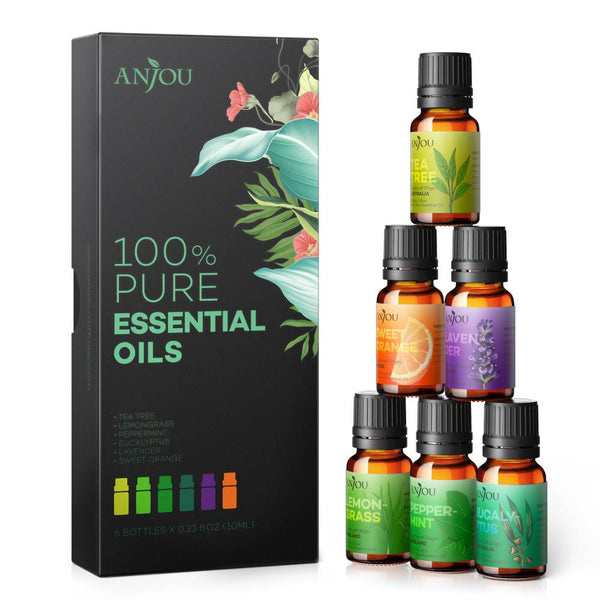 Essential Oils 6-Pack Gift Set 10ml 100% Pure Natural-Anjou