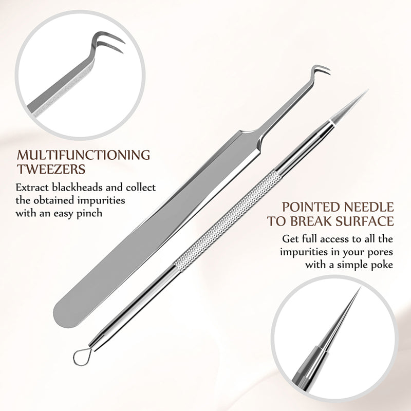 11-Heads Professional Stainless Blackhead Remover Set-Anjou