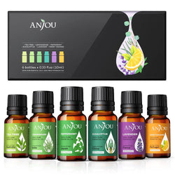 Aromatherapy Essential Oil Top 6 10ml Pure & Therapeutic Grade-Anjou